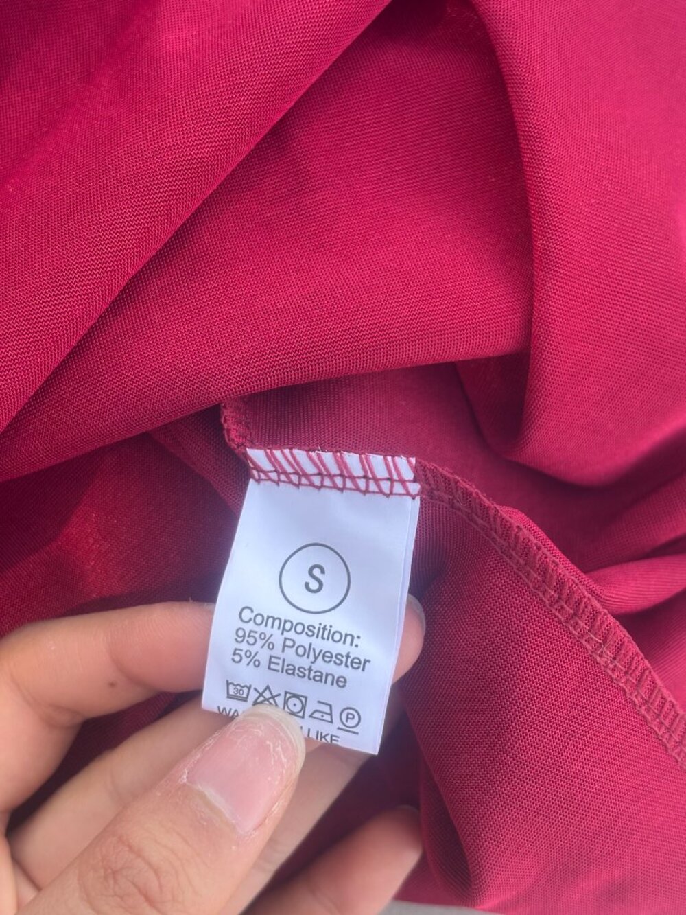 Red Satin Lace-Up Corset Back Dress Gently Used - Picture 2 of 3